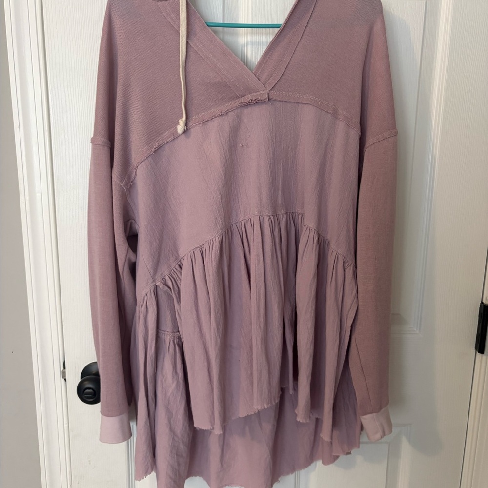 Umgee Dusty Pink Layered Tunic Top